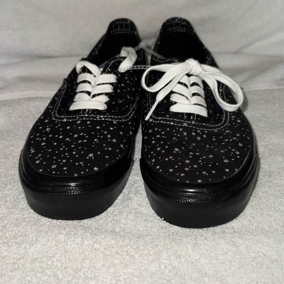 Vans (new) black with gray stars all over and cute skeletons on the sides. - Picture 4 of 9